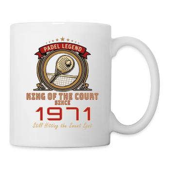 Padel Legend 1971, T-shirt d’anniversaire, sweat à capuche, tasse - Mug blanc - blanc - Droite