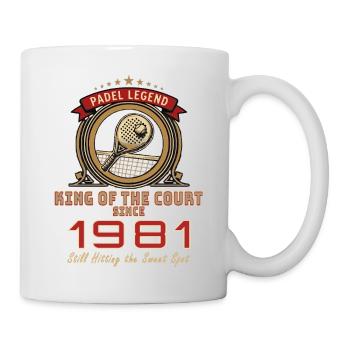 Padel Legend 1981, T-shirt d’anniversaire, sweat à capuche, tasse - Mug blanc - blanc - Droite