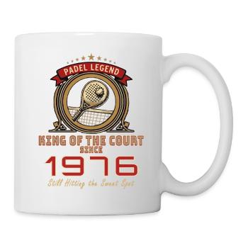 Padel Legend 1976, T-shirt d’anniversaire, Sweat à capuche, sac - Mug blanc - blanc - Droite