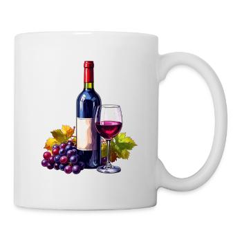 Rotwein / Wein - Tasse - Weiß - Rechts