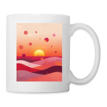 Sonnenuntergang am Meer - Tasse - Weiß - Rechts