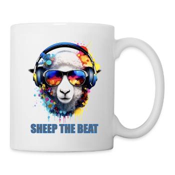 Schaf der Beatkunst - Tasse - Weiß - Rechts
