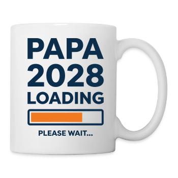 Papa 2028 en cours de chargement - Mug blanc - blanc - Droite