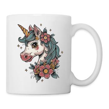 flowery unicorn - Mug - white - Right