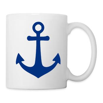 Maritimes Anker Nordsee Ostsee Segler Geschenk - Tasse - Weiß - Rechts