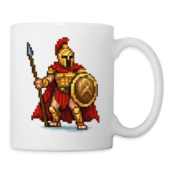 Spartan pixel warrior - Mug - white - Right