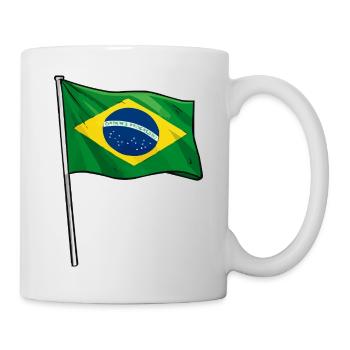 Brazilian flag art - Mug - white - Right