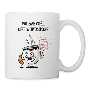 Koffein-Krise-Tassen-Cartoon - Tasse - Weiß - Rechts