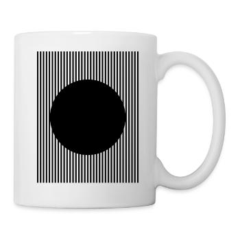 Black circle shape design - Mug - white - Right