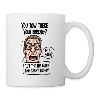 Mishmash-Fehlaussprache-Cartoon - Tasse - Weiß - Rechts