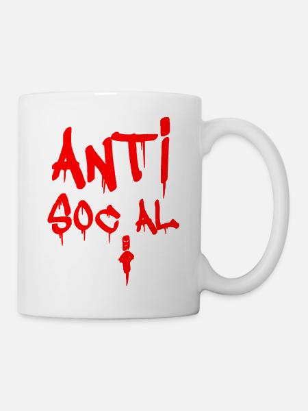ANTISOZIAL! - Tasse - Weiß