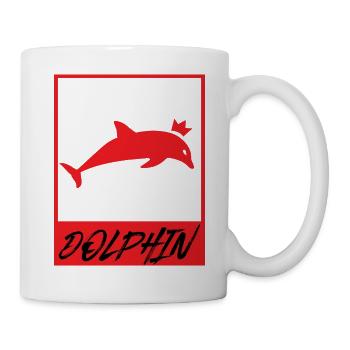 Graphique d’animaux de la couronne océanique du Roi Dauphin - Mug blanc - blanc - Droite