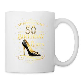 Entrer dans mes 50 ans et 50 ans - Mug blanc - blanc - Droite
