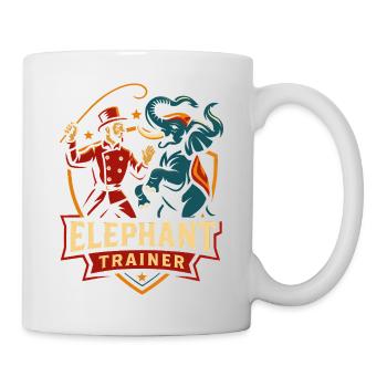 Circus Elephant Trainer Funny Children's Circus - Mug - white - Right