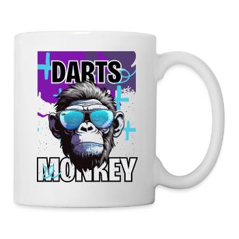 DartsMonkey Sonnenbrillen Motiv - Tasse - Weiß - Rechts