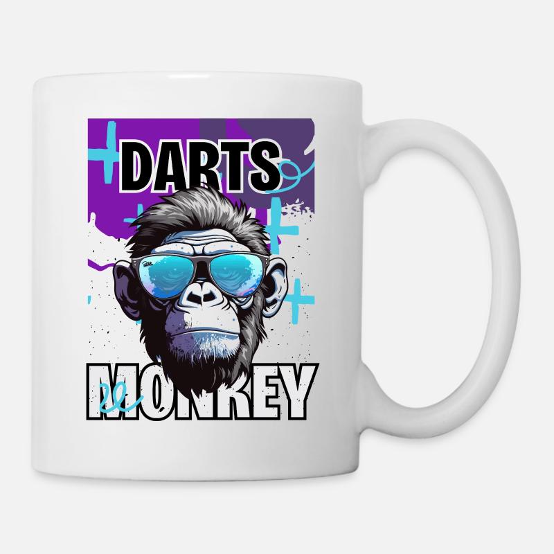 DartsMonkey Sonnenbrillen Motiv - Tasse - Weiß