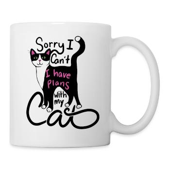 I Have Plans Cat Graphic - Mug - white - Right