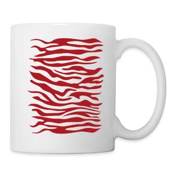 Zebra Muster rot - Tasse - Weiß - Rechts