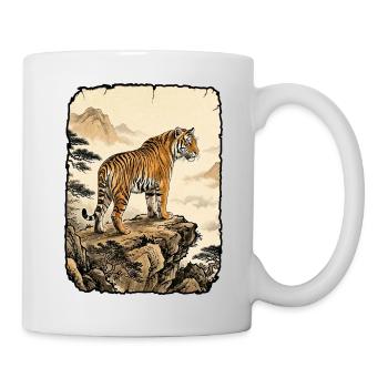 Forêt asiatique du tigre - Mug blanc - blanc - Droite