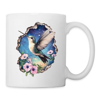 Hummingbird with flowers - Mug - white - Right