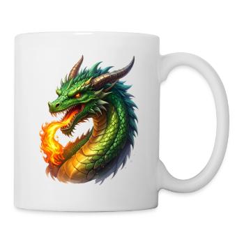 Dragon cracheur de feu - Mug blanc - blanc - Droite