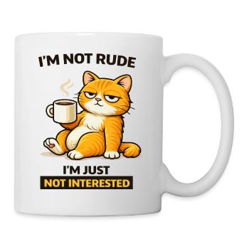 Mürrische Katzenkaffee-Einstellung - Tasse - Weiß - Rechts