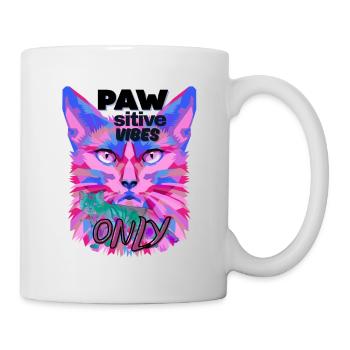 Sigura design PAW Positive Vibes Cat - Mug - white - Right