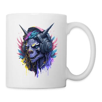DJ Monster Neon  - Tasse - Weiß - Rechts