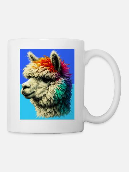 Alpaka - Tasse - Weiß