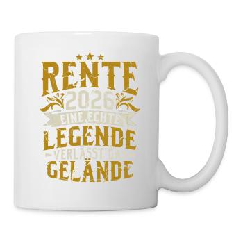 Rente 2026 Renter Ruhestand Geschenk - Tasse - Weiß - Rechts
