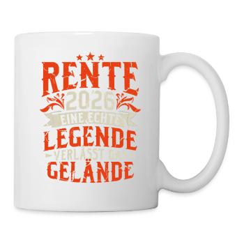 Rente 2026 Renter Ruhestand Geschenk - Tasse - Weiß - Rechts
