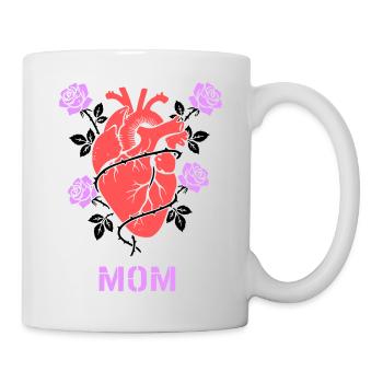 Anatomical Heart Roses Mom - Mug - white - Right