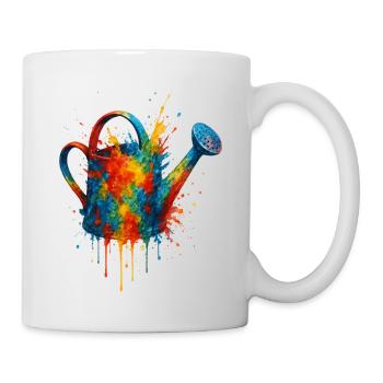 Arrosoir Aquarelle : Jardinage Coloré - Mug blanc - blanc - Droite