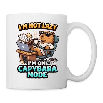 Capybara Mode Not Lazy Bear - Mug - white - Right