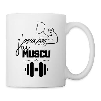 Musculation Vintage Minimal - Mug blanc - blanc - Droite