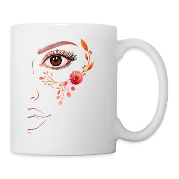 Boho Line Art Floral Design - Mug - white - Right