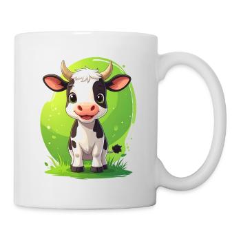 Niedliche Kuh - Tasse - Weiß - Rechts
