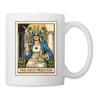 Tarot de la Grande Prêtresse du Cannabis - Mug blanc - blanc - Droite