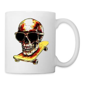 Skull Skateboarder - Mug - white - Right