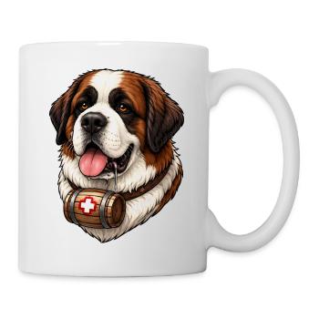 Cadeau de la chemise Saint-Bernard pour les amateurs de chiens - Mug blanc - blanc - Droite