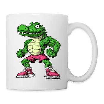 Gym Alligator - Tasse - Weiß - Rechts