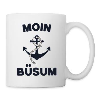Moin Büsum – Maritimes Anker-Design - Tasse - Weiß - Rechts