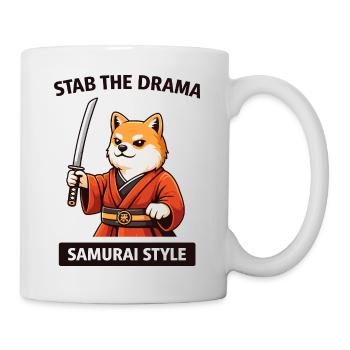 Samurai Shiba: Stab the Drama - Mug - white - Right