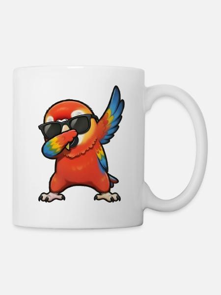 Dabbing Ara - Tasse - Weiß