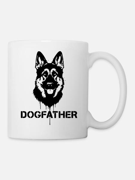 Cooler Dogfather Schäferhund Papa - Tasse - Weiß