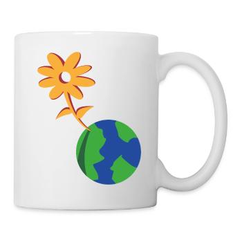 Flower on Earth EcoSymbiosis - Tasse - Weiß - Rechts