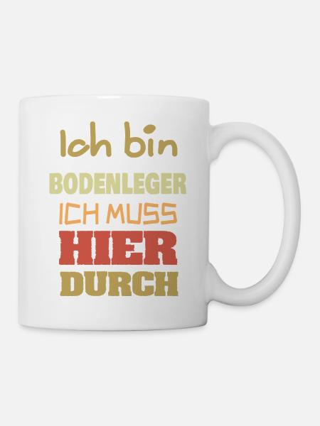 Job Bodenleger - Tasse - Weiß