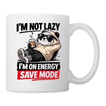 Energiesparmodus Panda - Tasse - Weiß - Rechts