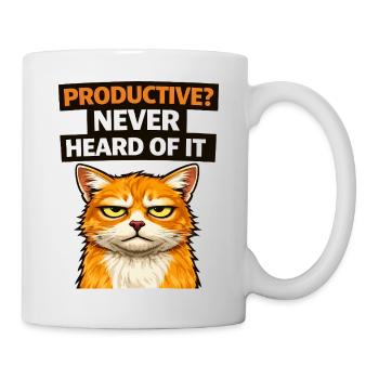 Sarcastic Cat Productivity Quote Meme - Mug - white - Right