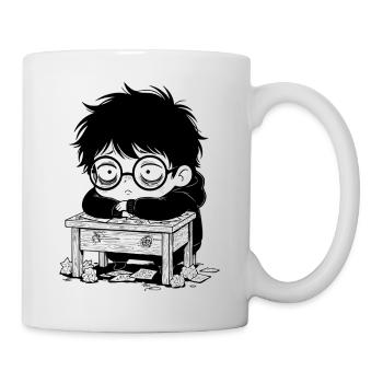 Student Burnout Office Blank Stare - Mug - white - Right
